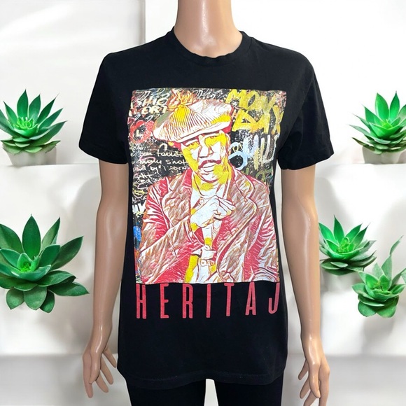 Heritaj Richard Pryor-Red Abstract Art Mural Tee - Picture 6 of 13
